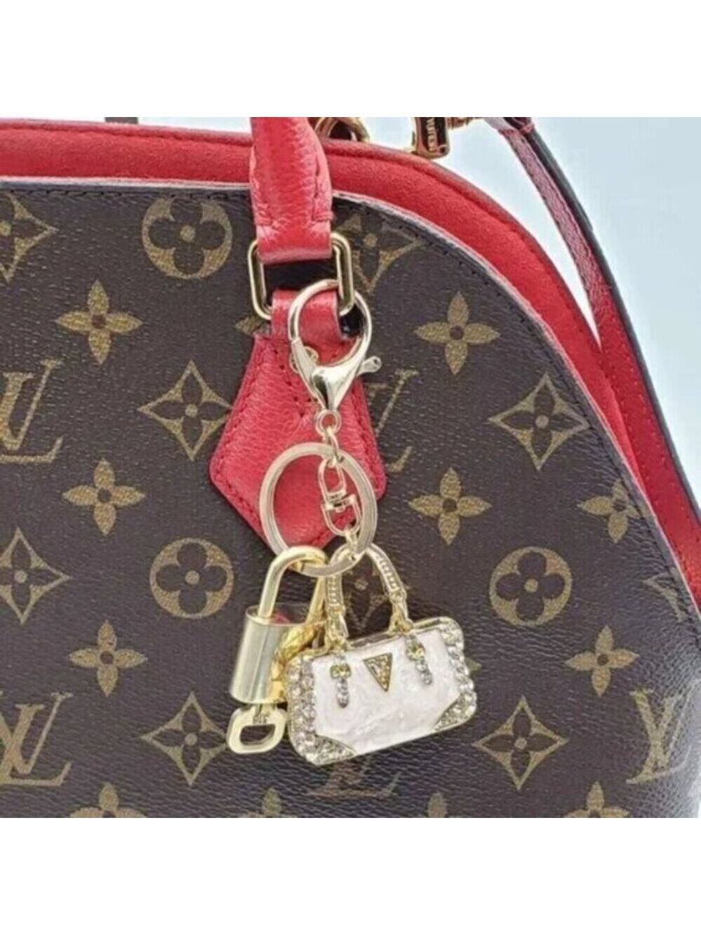 Louis Vuitton Gold Lock & Key 🔑 Authentic LV Unbranded Bag Keychain Charm - Picture 6 of 10